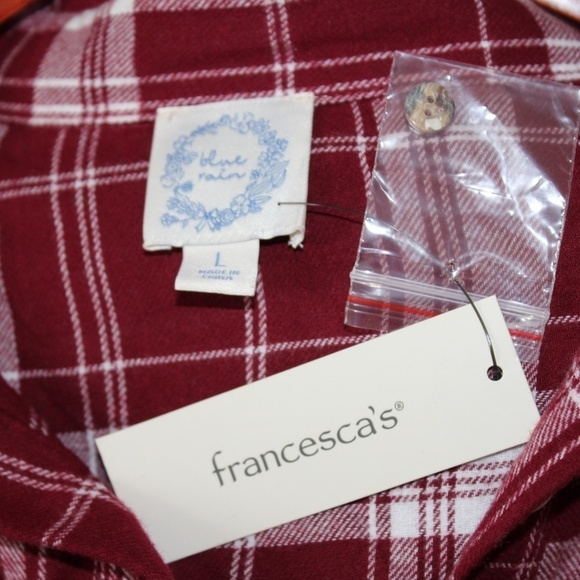 Francesca's Collection Stevie Dress BRAND NEW W/TAG Plaid Button Mini Dress - Picture 2 of 5